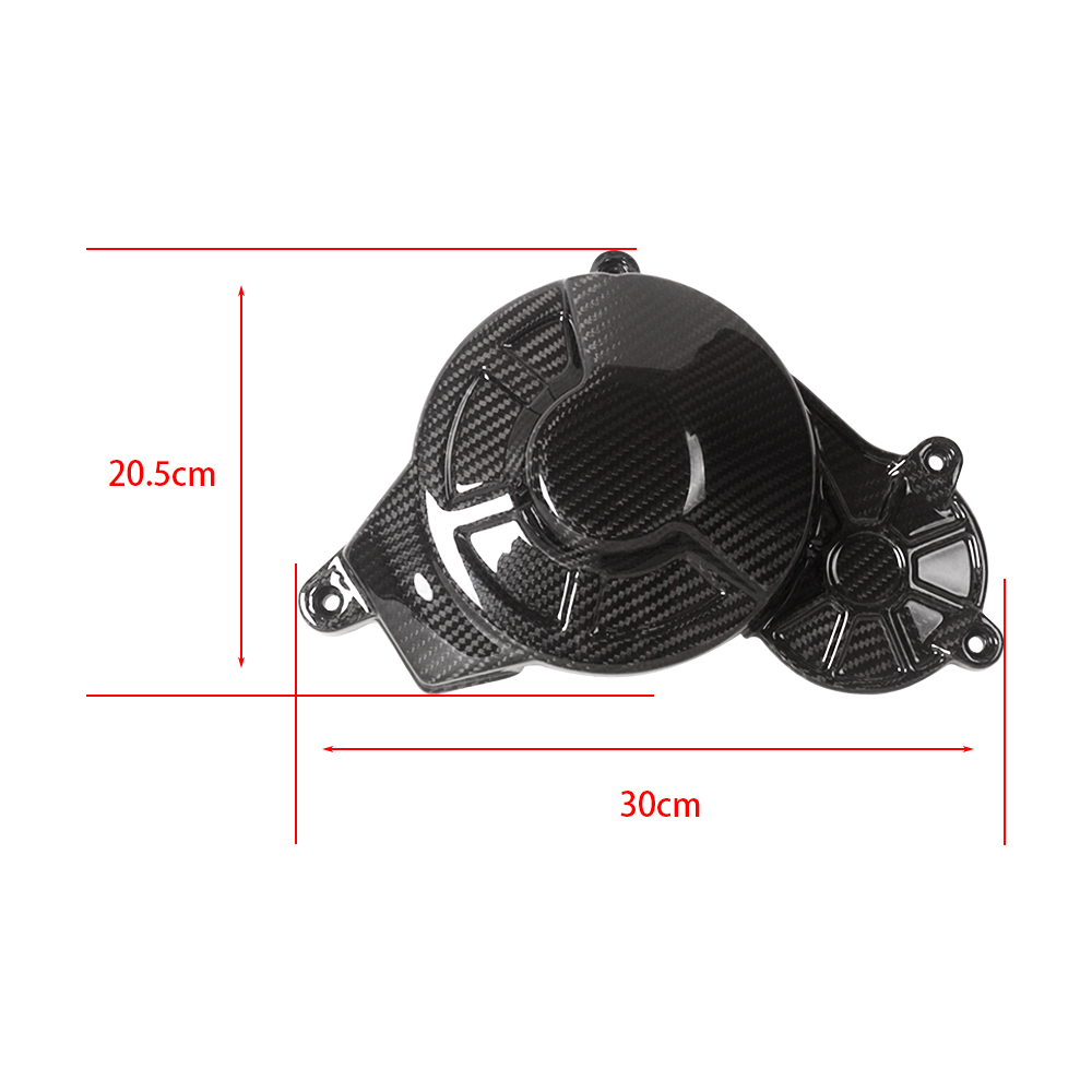 Motorcycle Carbon Fiber Aprilia RS660 Engine Alternator Cover Twill Weave Glossy Black