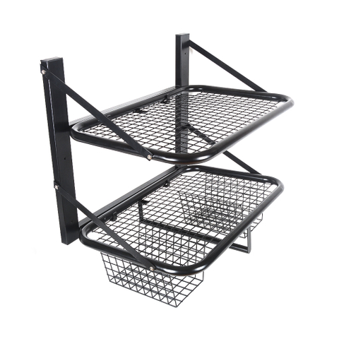  Motorcycle Motorbike Clothing Jacket Helmet Storage Rack Double Shelves